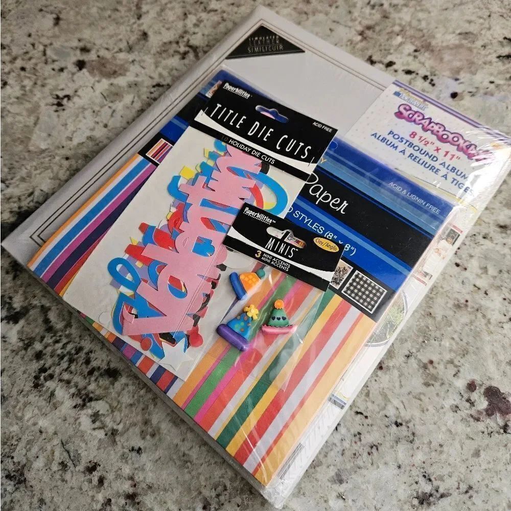Scrapbooking Kit with Postbound Album - Picture 5 of 12